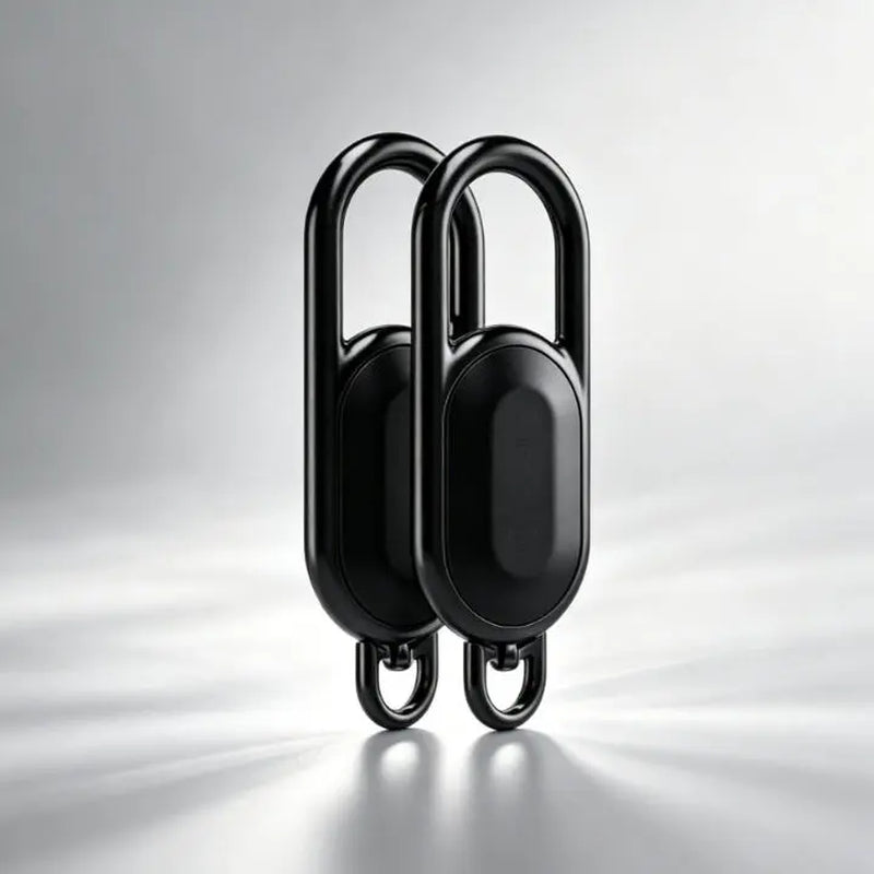 Metal Carabiner GPS Tracker - Waterproof Anti-Lost Keychain with Global Tracking, 12-Month Battery Life, iOS Compatible for Keys & Luggage